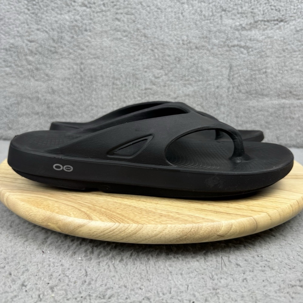OOFOS OOriginal Mens Size 11 Black Sport Recovery Flip Flop Thong Sandal Ortho